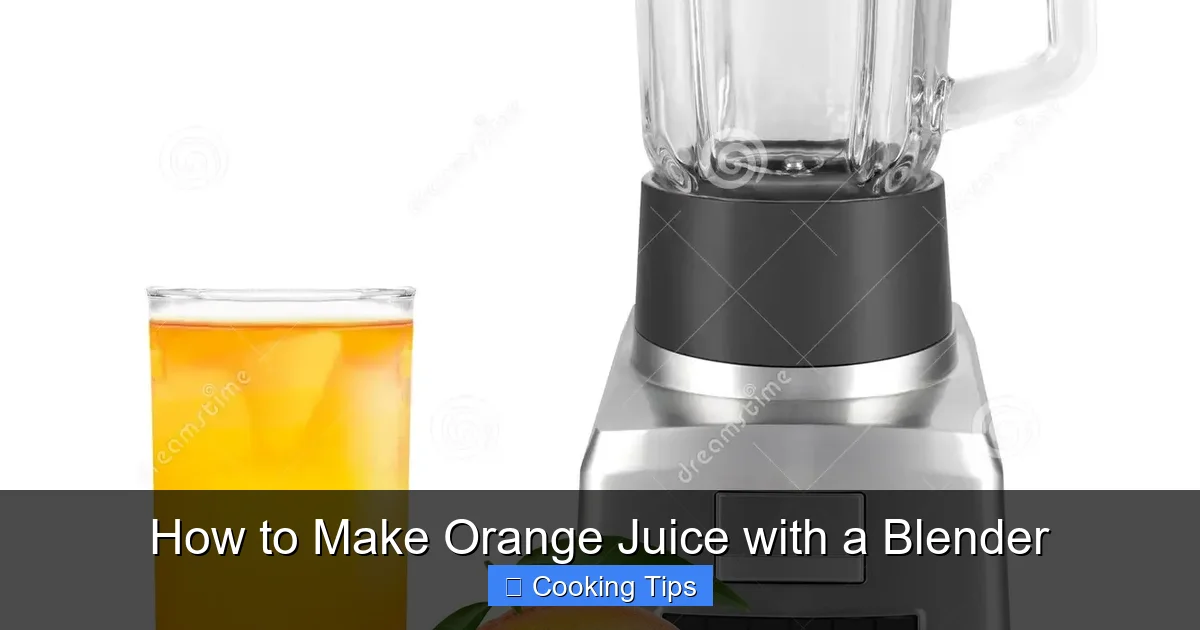 How to Make Orange Juice with a Blender
