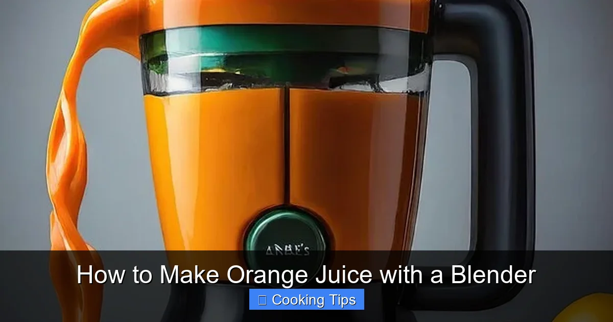 How to Make Orange Juice with a Blender