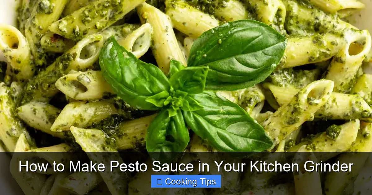 How to Make Pesto Sauce in Your Kitchen Grinder