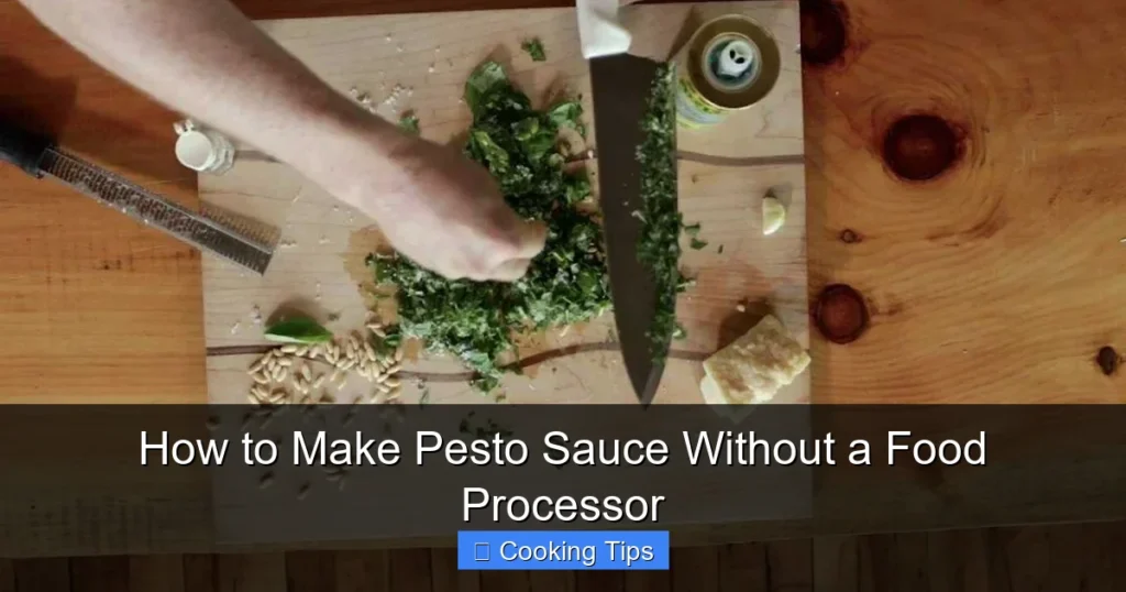 How to Make Pesto Sauce Without a Food Processor