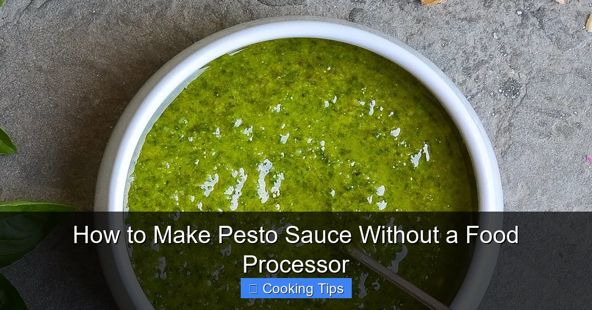 How to Make Pesto Sauce Without a Food Processor
