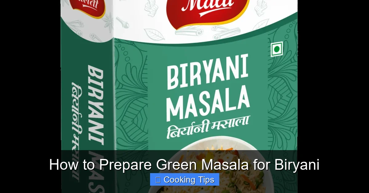 How to Prepare Green Masala for Biryani