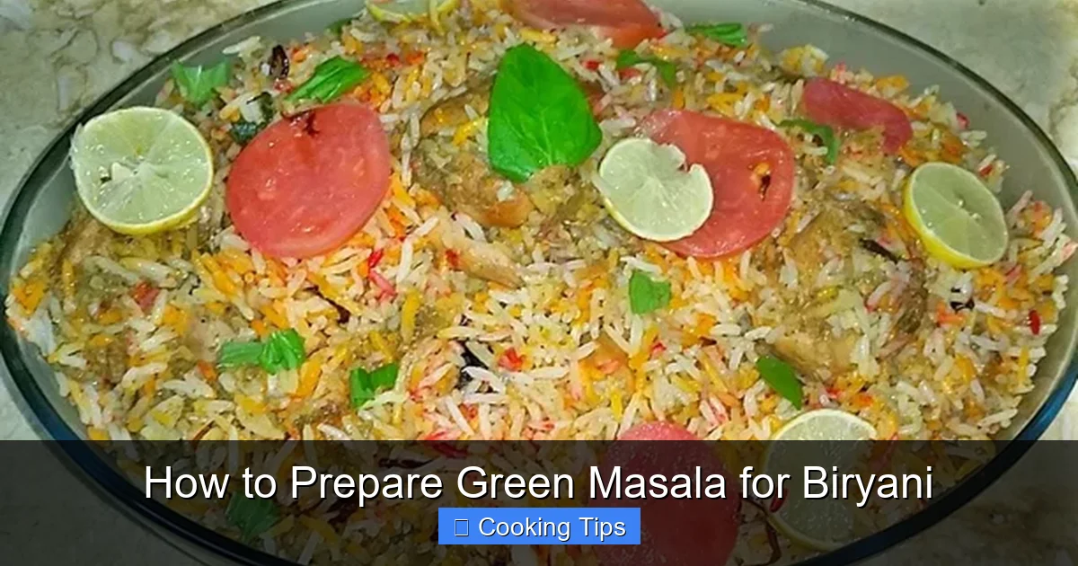 How to Prepare Green Masala for Biryani