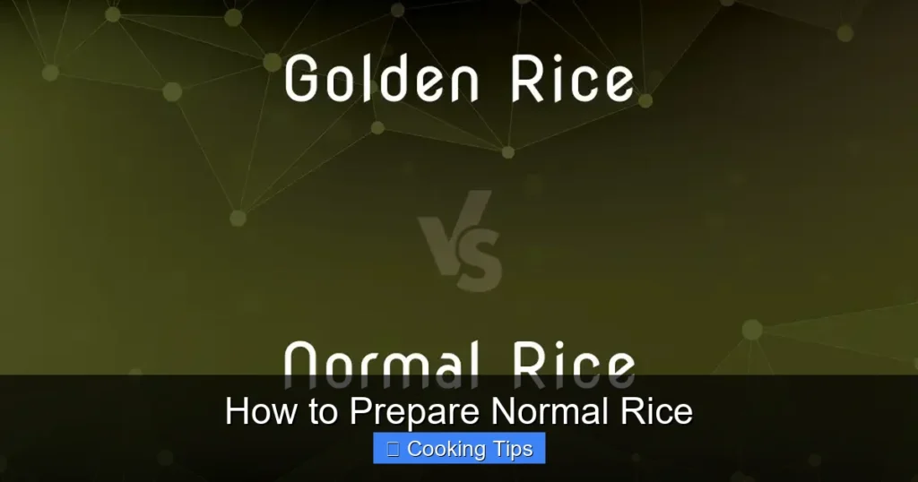 How to Prepare Normal Rice
