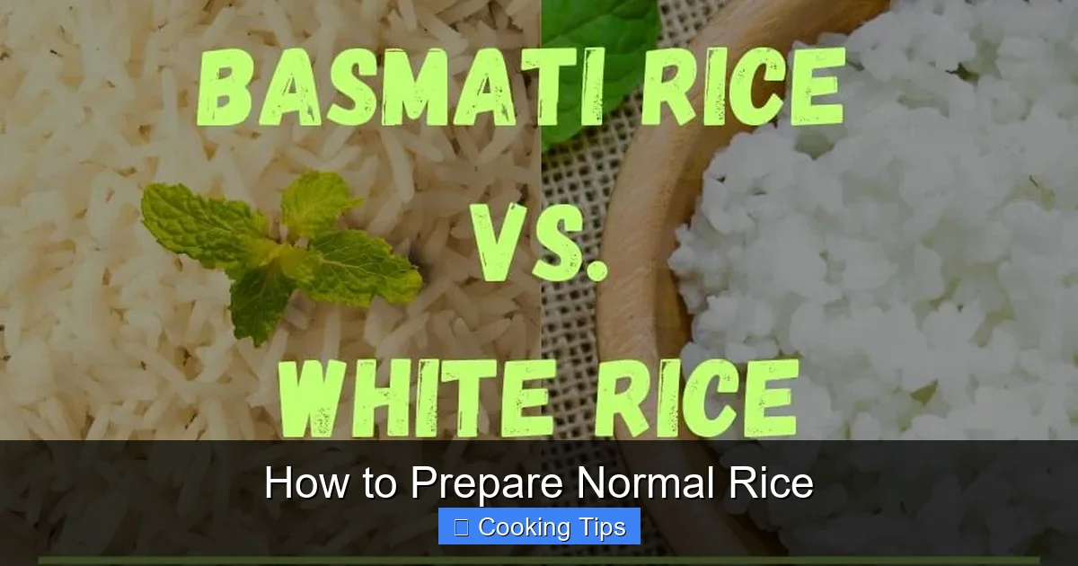 How to Prepare Normal Rice