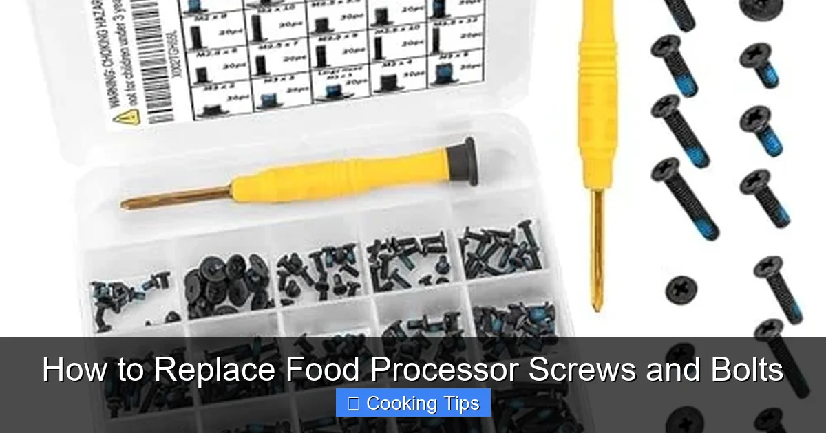 How to Replace Food Processor Screws and Bolts