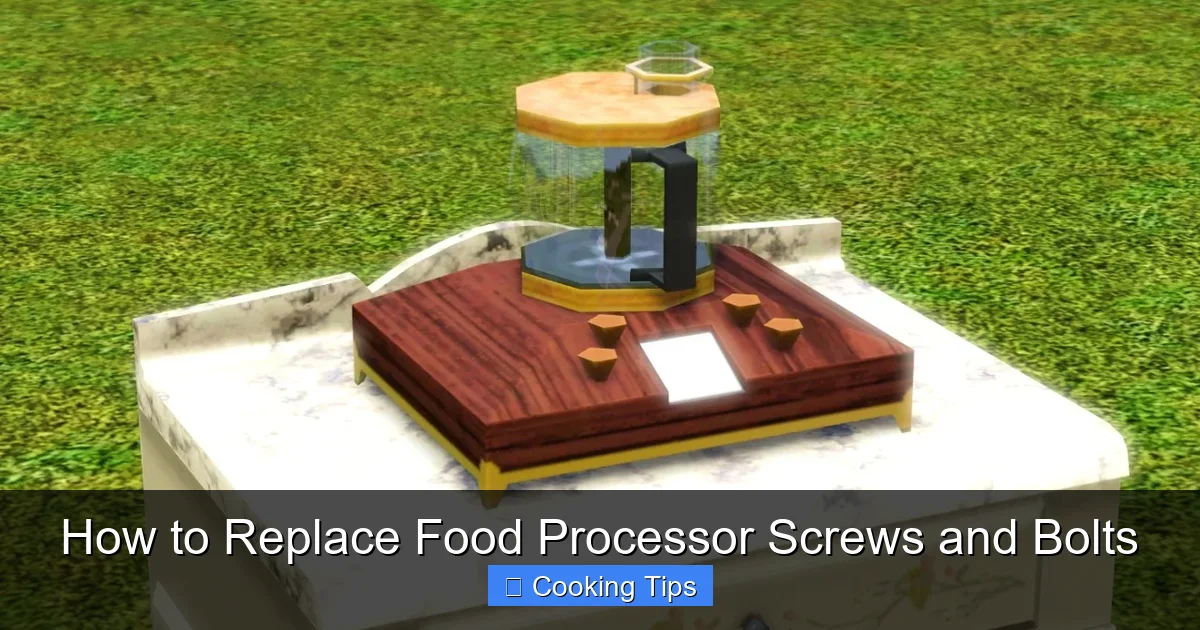 How to Replace Food Processor Screws and Bolts