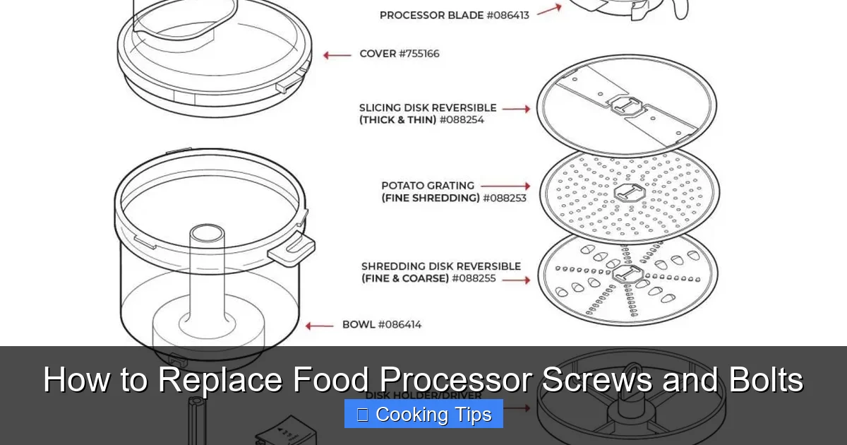 How to Replace Food Processor Screws and Bolts