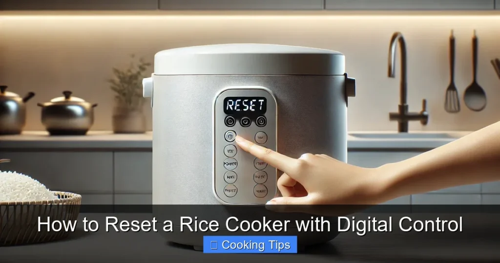 How to Reset a Rice Cooker with Digital Control