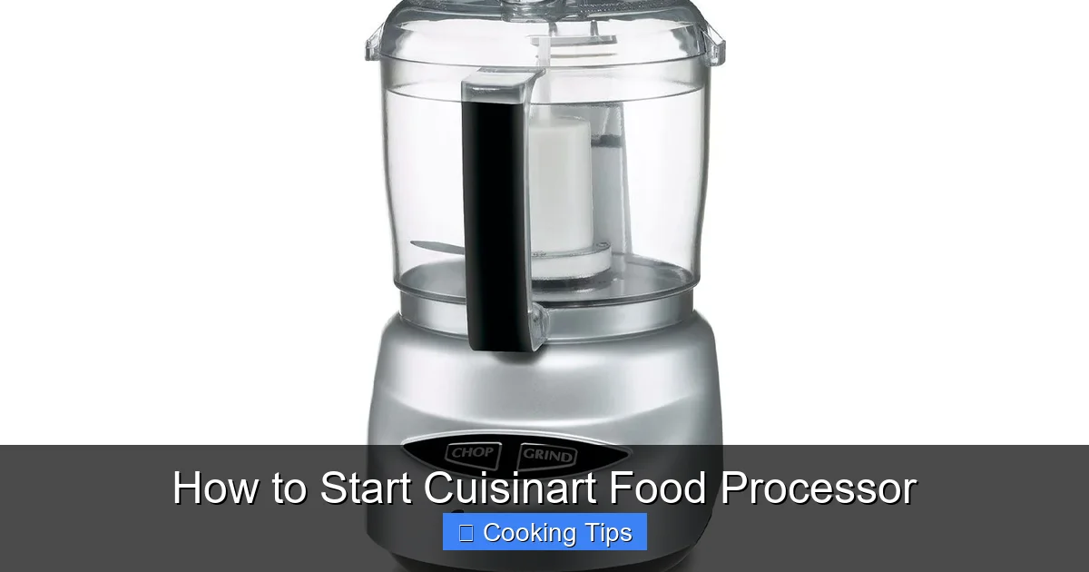 How to Start Cuisinart Food Processor