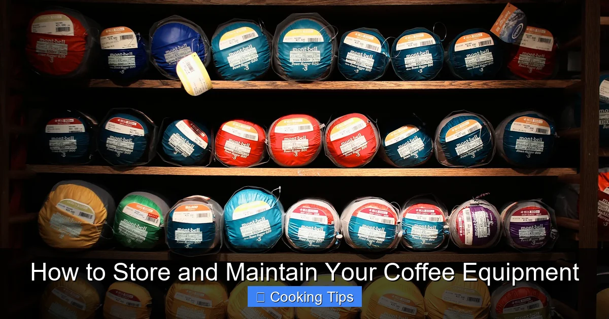 How to Store and Maintain Your Coffee Equipment