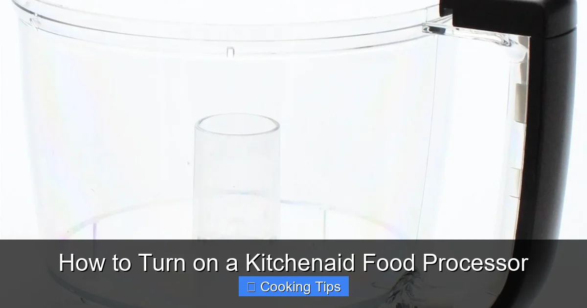 How to Turn on a Kitchenaid Food Processor