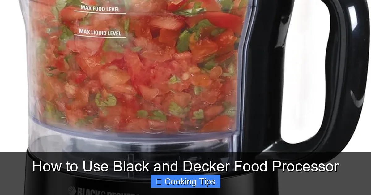 How to Use Black and Decker Food Processor