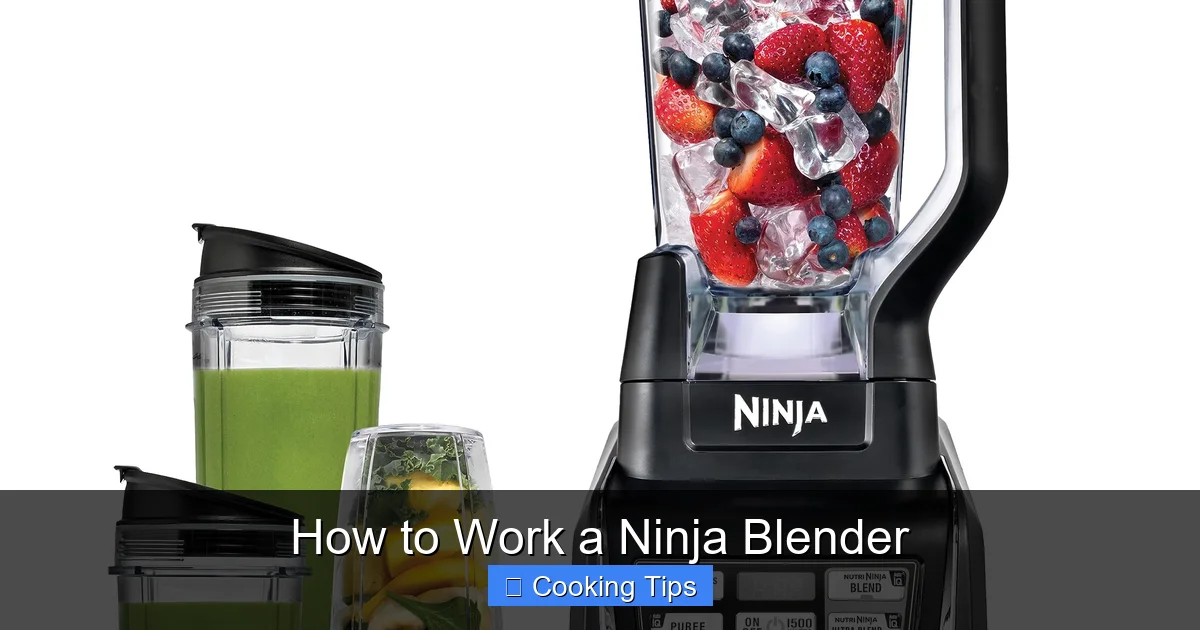 How to Work a Ninja Blender