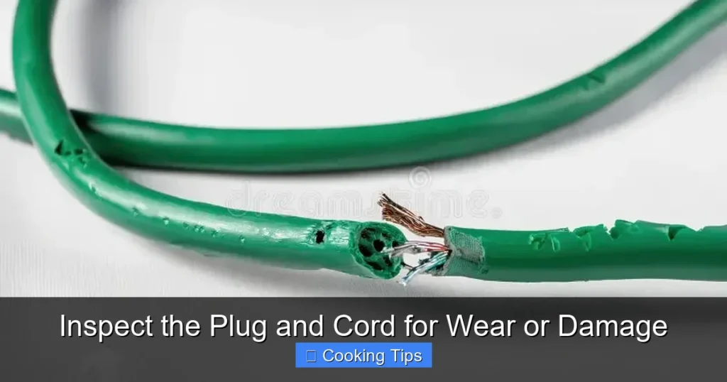 Inspect the Plug and Cord for Wear or Damage