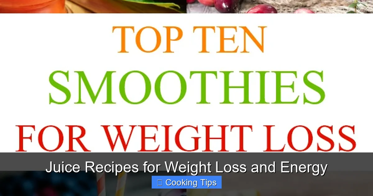 Juice Recipes for Weight Loss and Energy
