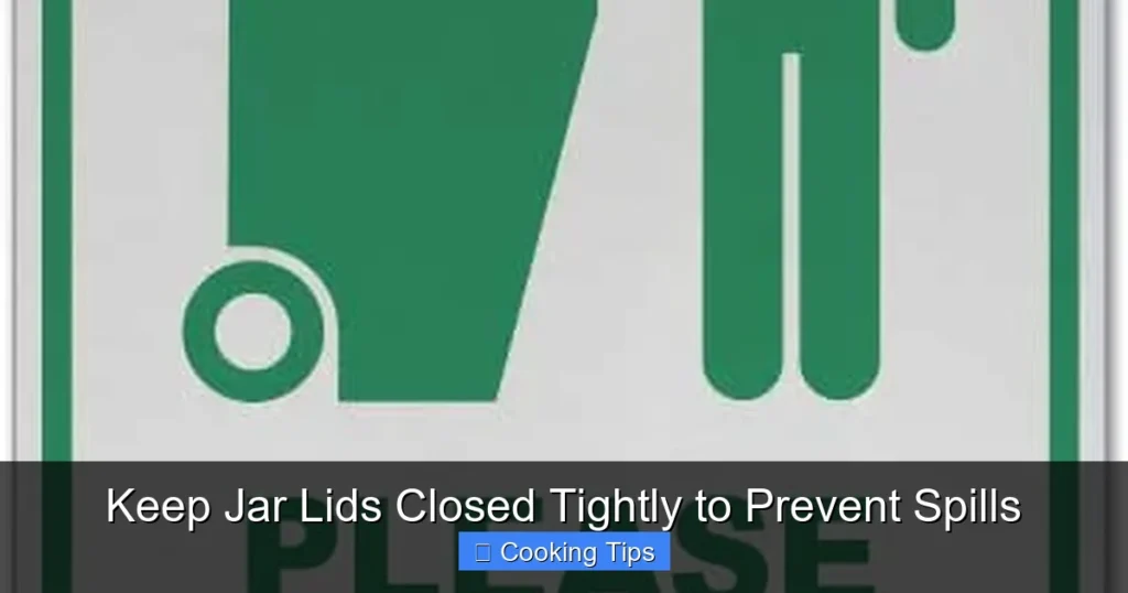 Keep Jar Lids Closed Tightly to Prevent Spills
