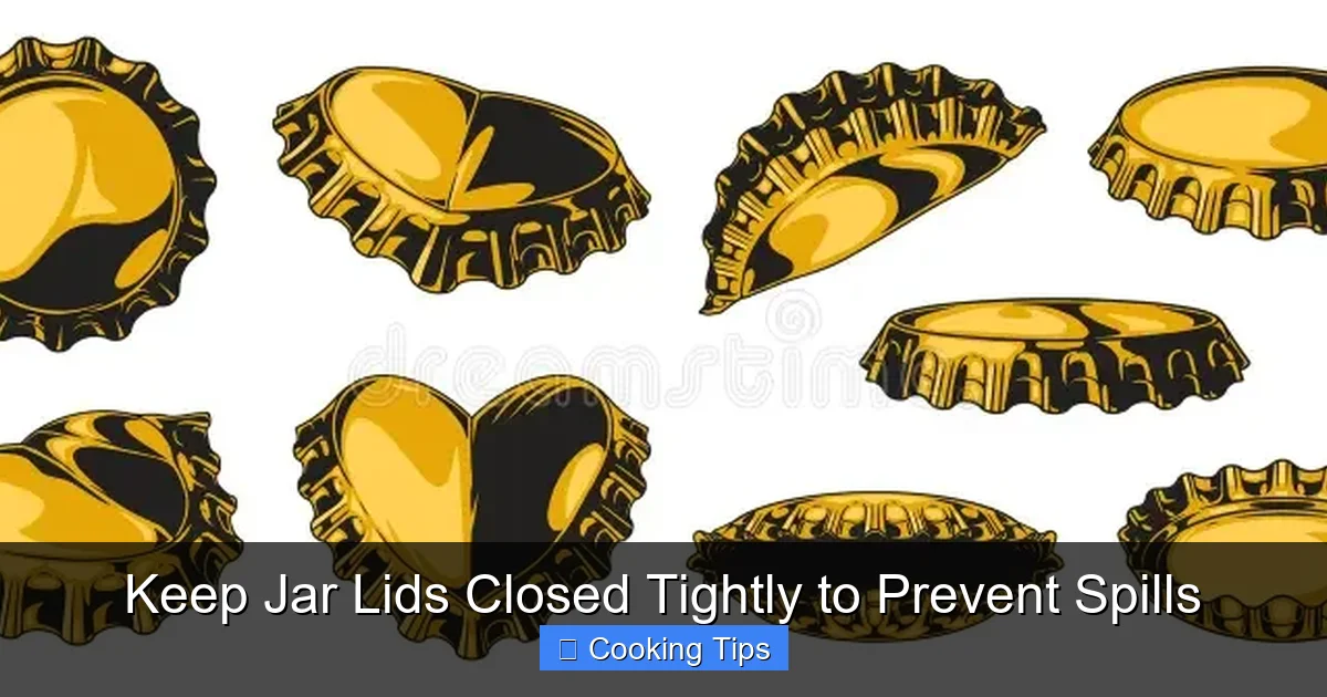 Keep Jar Lids Closed Tightly to Prevent Spills