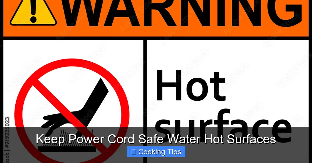 Keep Power Cord Safe Water Hot Surfaces