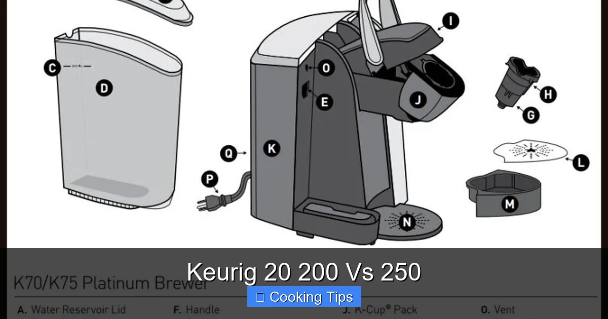 Keurig 20 200 Vs 250