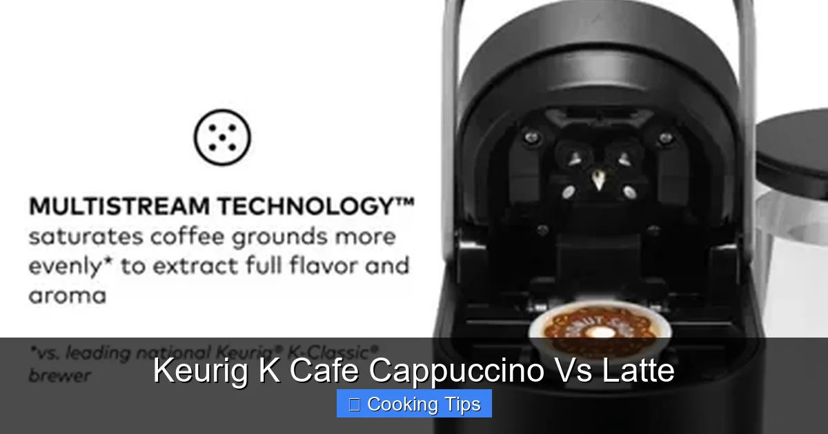 Keurig K Cafe Cappuccino Vs Latte