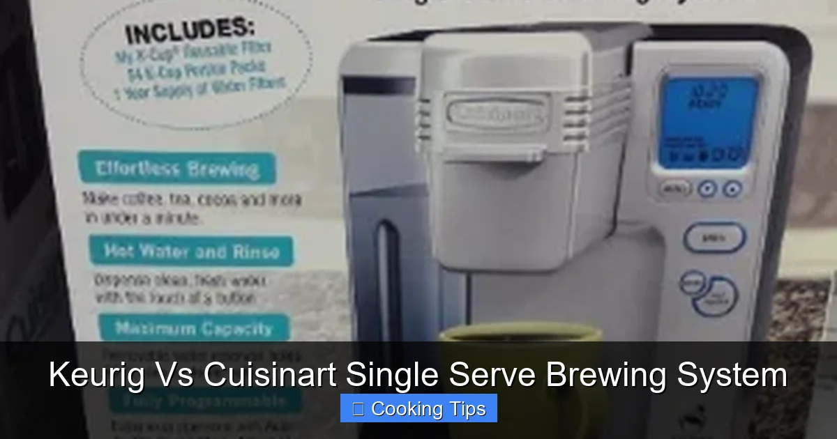 Keurig Vs Cuisinart Single Serve Brewing System