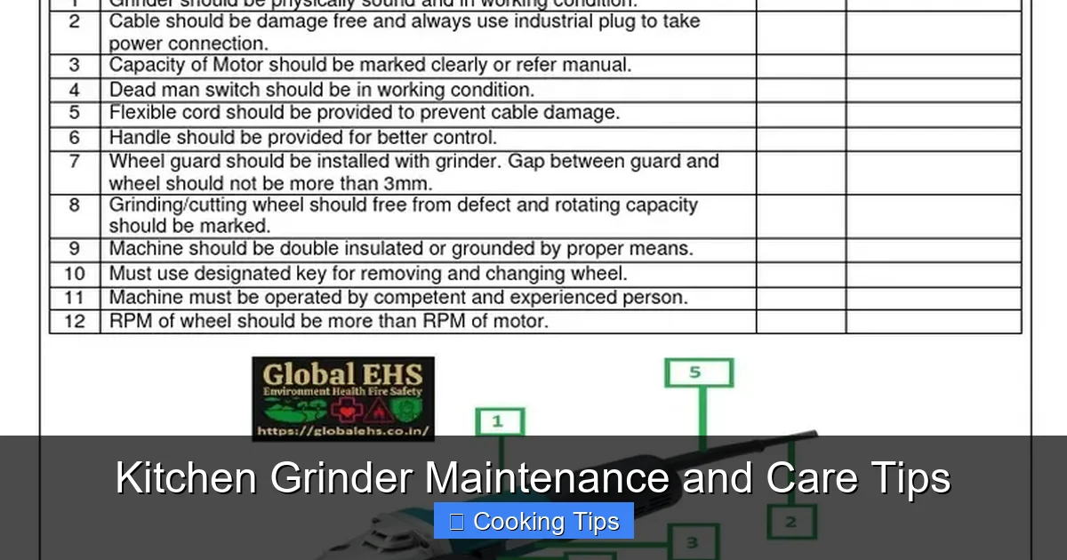 Kitchen Grinder Maintenance and Care Tips