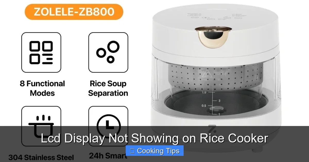 Lcd Display Not Showing on Rice Cooker