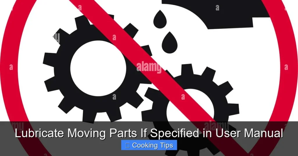 Lubricate Moving Parts If Specified in User Manual