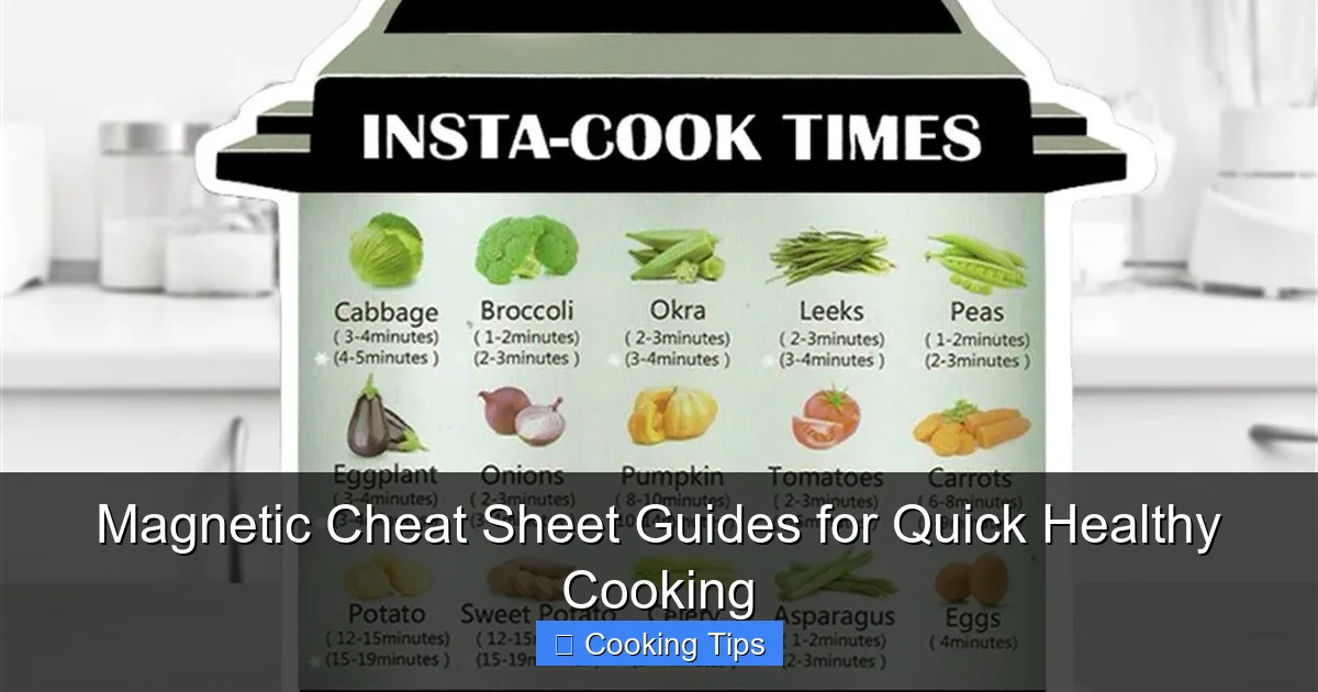 Magnetic Cheat Sheet Guides for Quick Healthy Cooking
