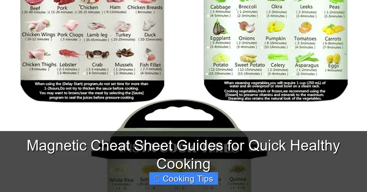 Magnetic Cheat Sheet Guides for Quick Healthy Cooking