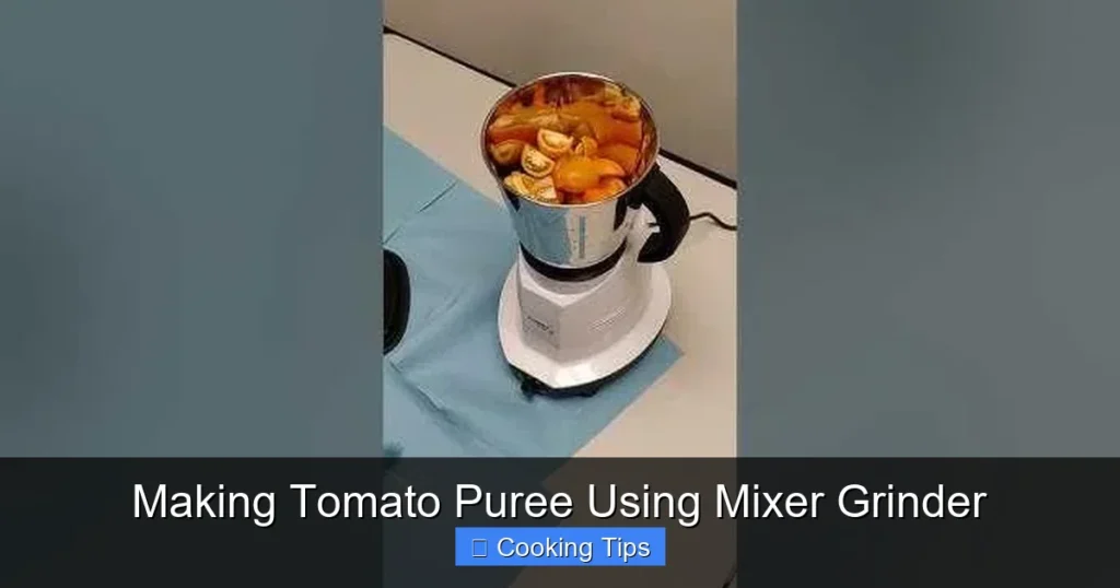 Making Tomato Puree Using Mixer Grinder