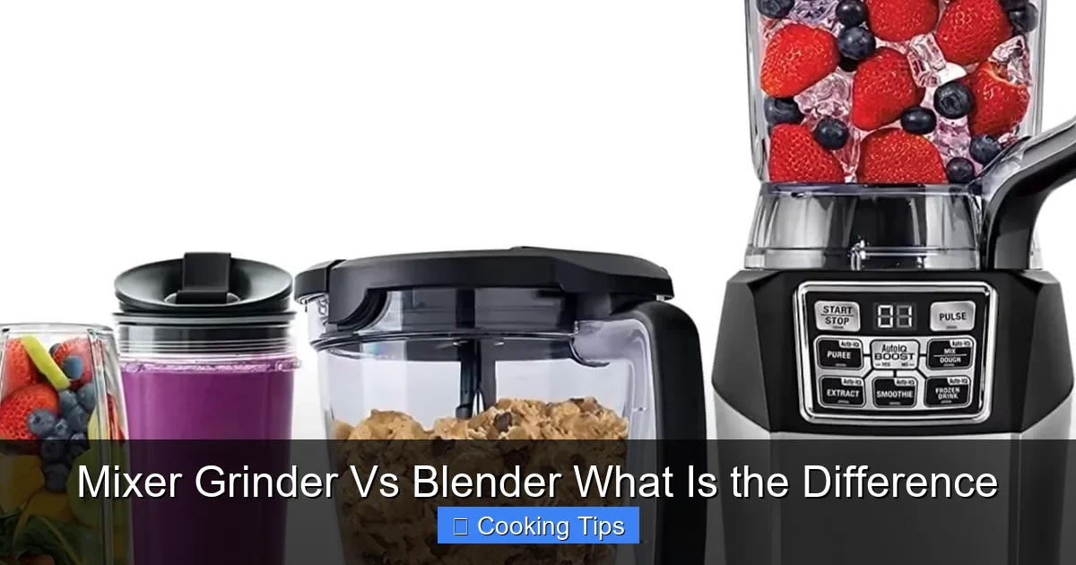 Mixer Grinder Vs Blender What Is the Difference