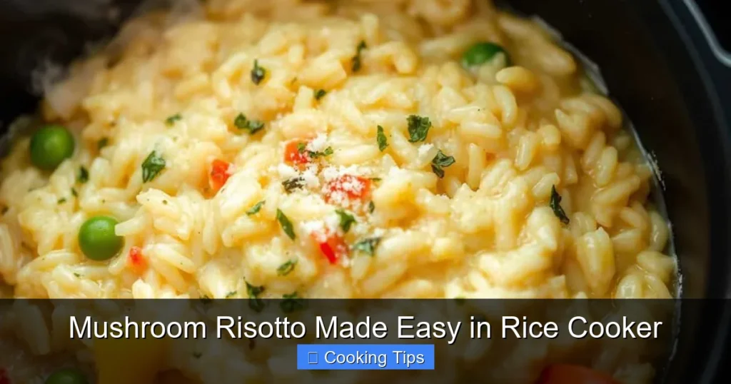 Mushroom Risotto Made Easy in Rice Cooker