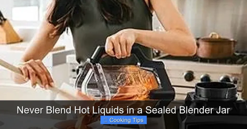 Never Blend Hot Liquids in a Sealed Blender Jar Never Blend Hot Liquids in a Sealed Blender Jar