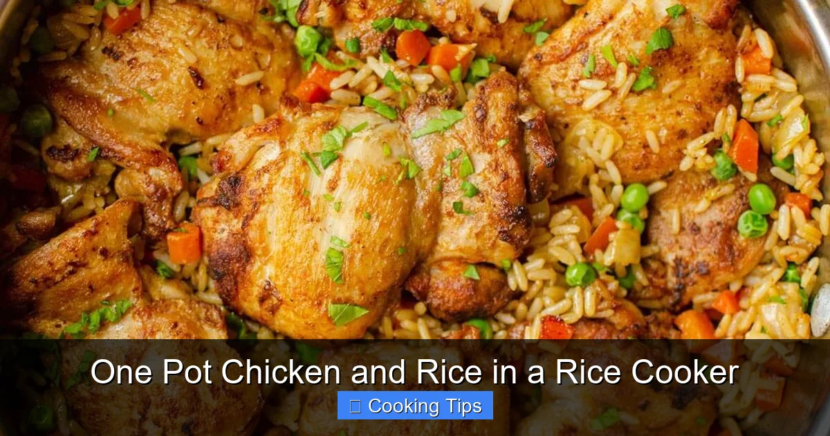 One Pot Chicken and Rice in a Rice Cooker