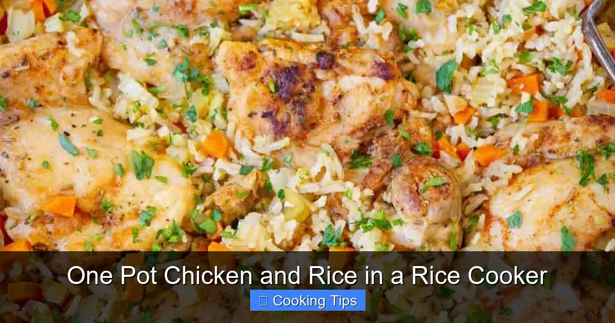 One Pot Chicken and Rice in a Rice Cooker