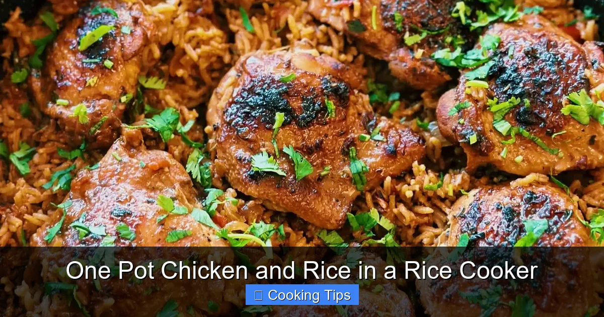 One Pot Chicken and Rice in a Rice Cooker