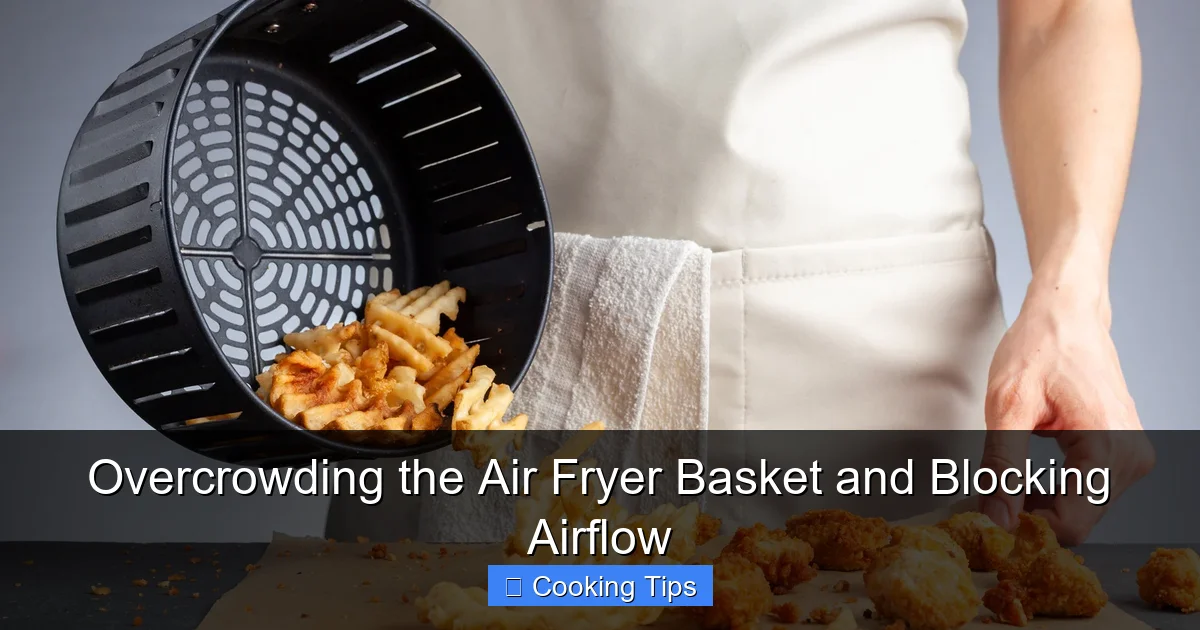 Overcrowding the Air Fryer Basket and Blocking Airflow