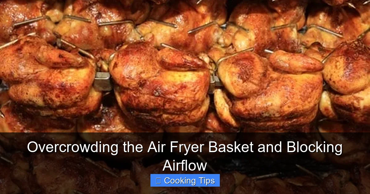 Overcrowding the Air Fryer Basket and Blocking Airflow