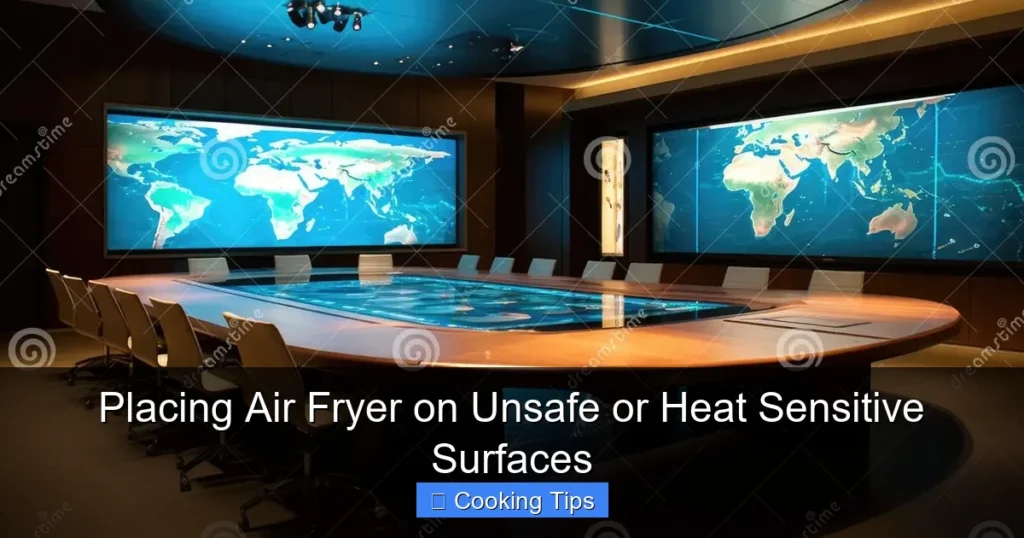 Placing Air Fryer on Unsafe or Heat Sensitive Surfaces