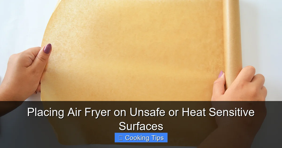 Placing Air Fryer on Unsafe or Heat Sensitive Surfaces