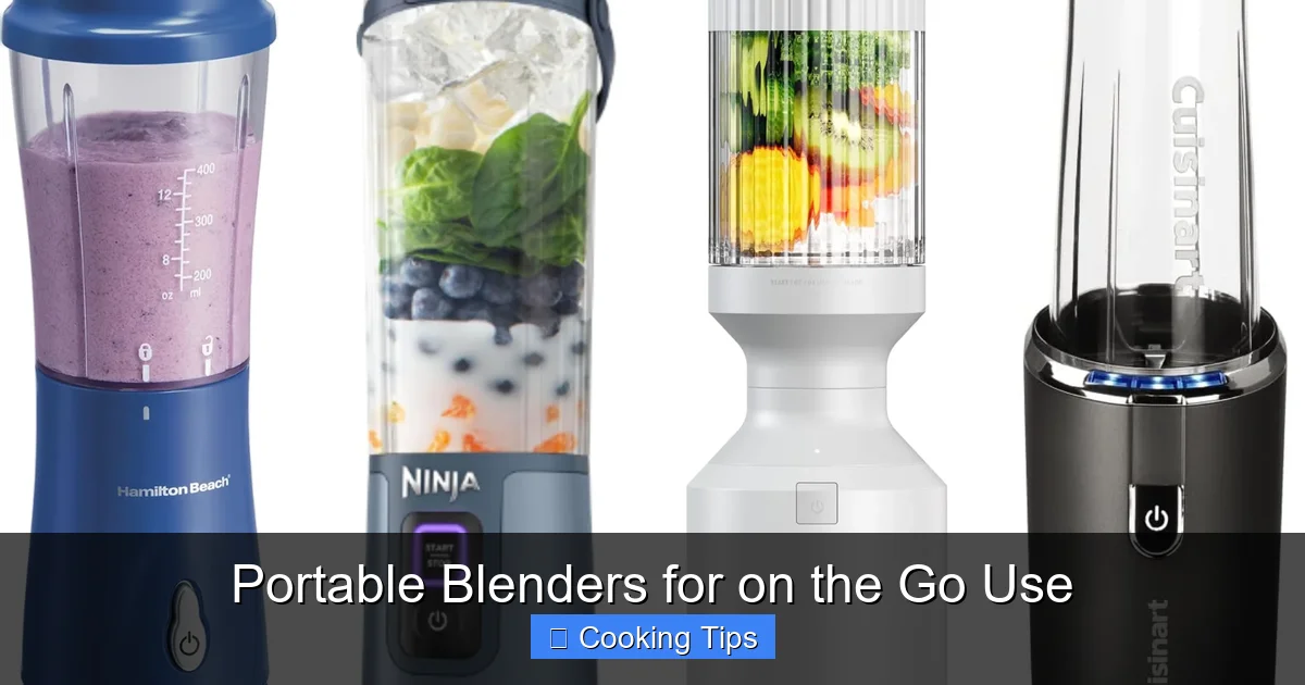 Portable Blenders for on the Go Use