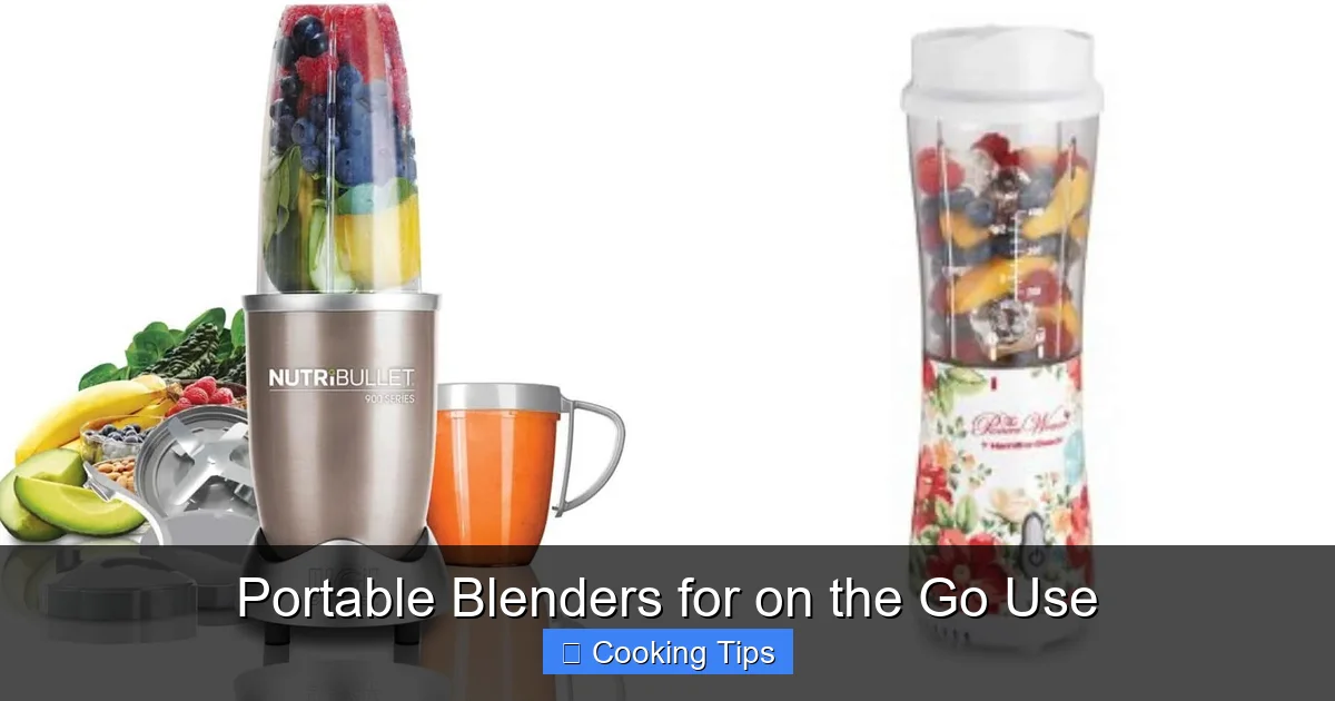 Portable Blenders for on the Go Use