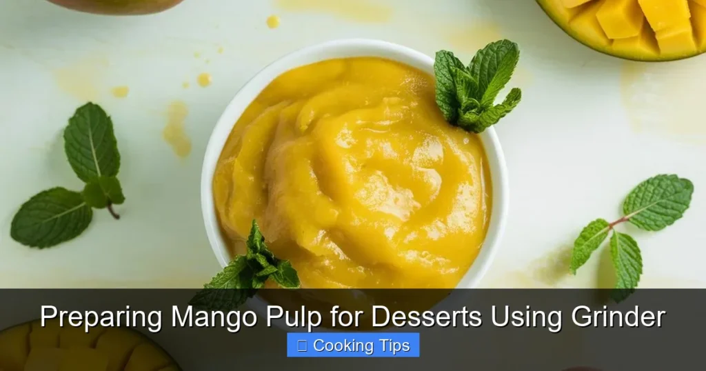 Preparing Mango Pulp for Desserts Using Grinder