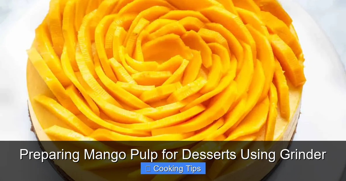 Preparing Mango Pulp for Desserts Using Grinder