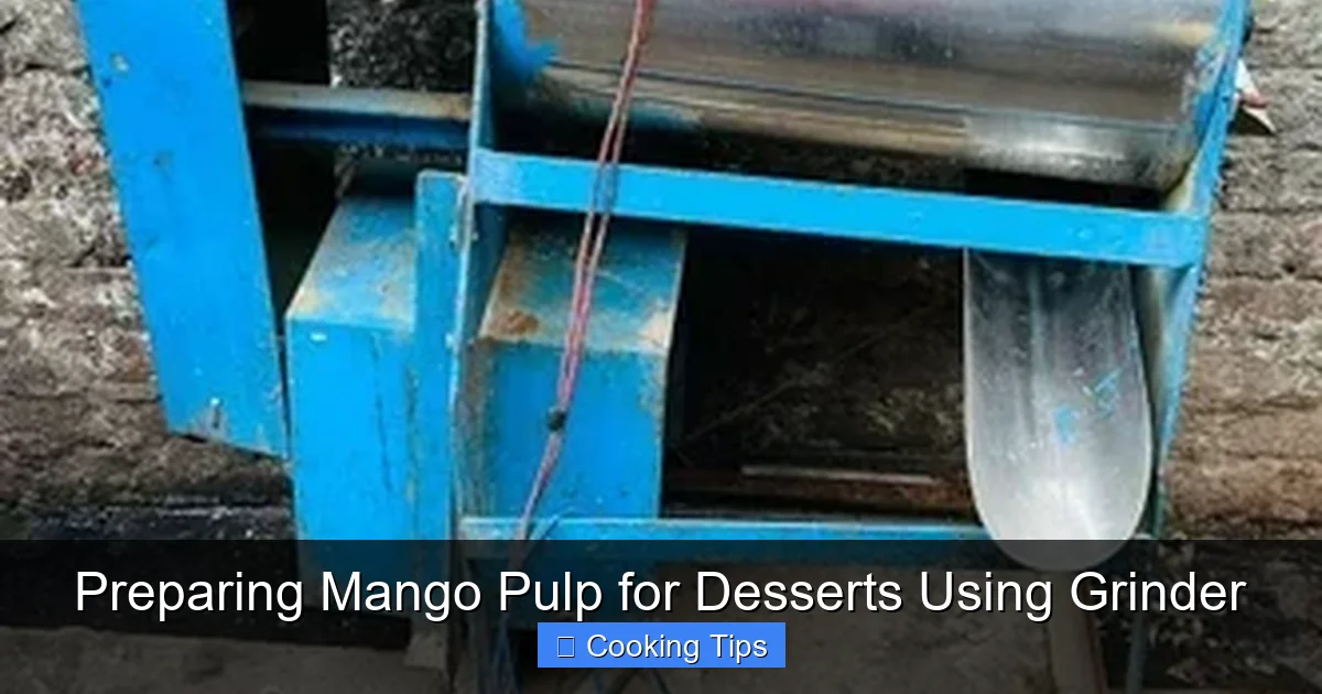 Preparing Mango Pulp for Desserts Using Grinder