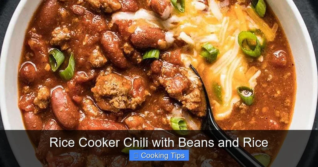 Rice Cooker Chili with Beans and Rice