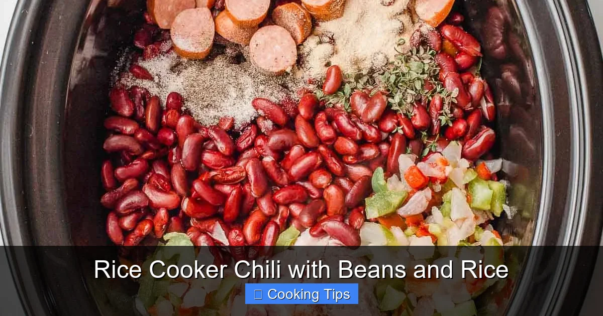 Rice Cooker Chili with Beans and Rice