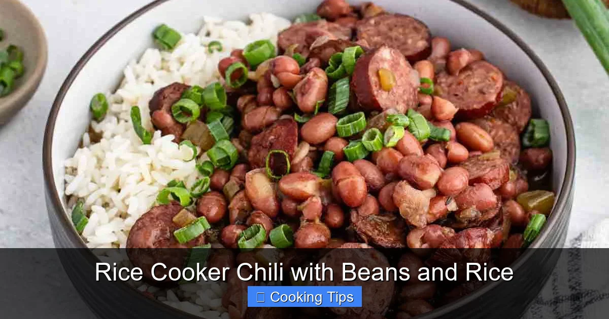 Rice Cooker Chili with Beans and Rice